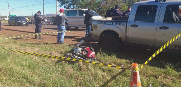 Motociclista fallece atropellado por una camioneta en Pedro Juan Caballero